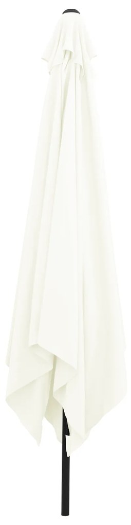 Parasol de Jardim Quadrado vidaXL 295x245 cm Branco Areia