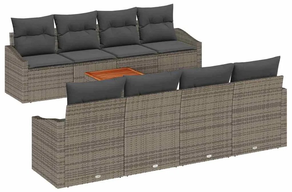 Conjunto de Sofá de Jardim 7 pcs Cinzeto 55 x 55 x 37 cm Vime