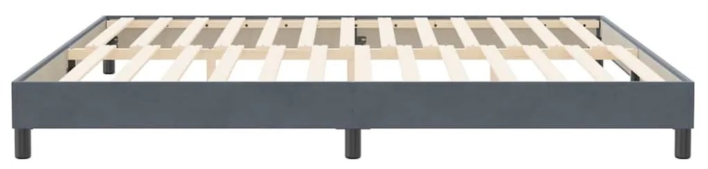 Estrutura de cama sem colchão 200x220 cm veludo cinzento-escuro