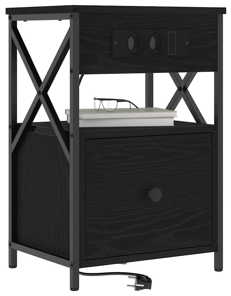 Armários de Canto 2 pcs Carvalho preto 40 x 31 x 60 cm