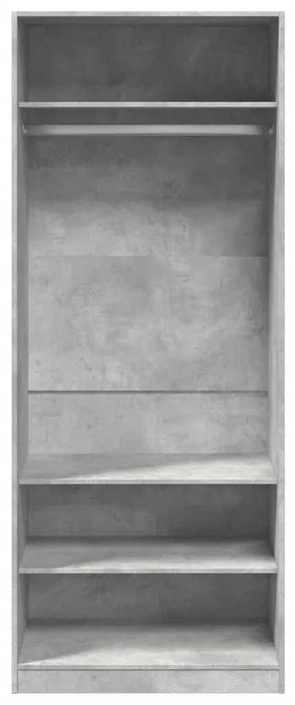 Roupeiro 80x50x200 cm derivados de madeira cinzento cimento