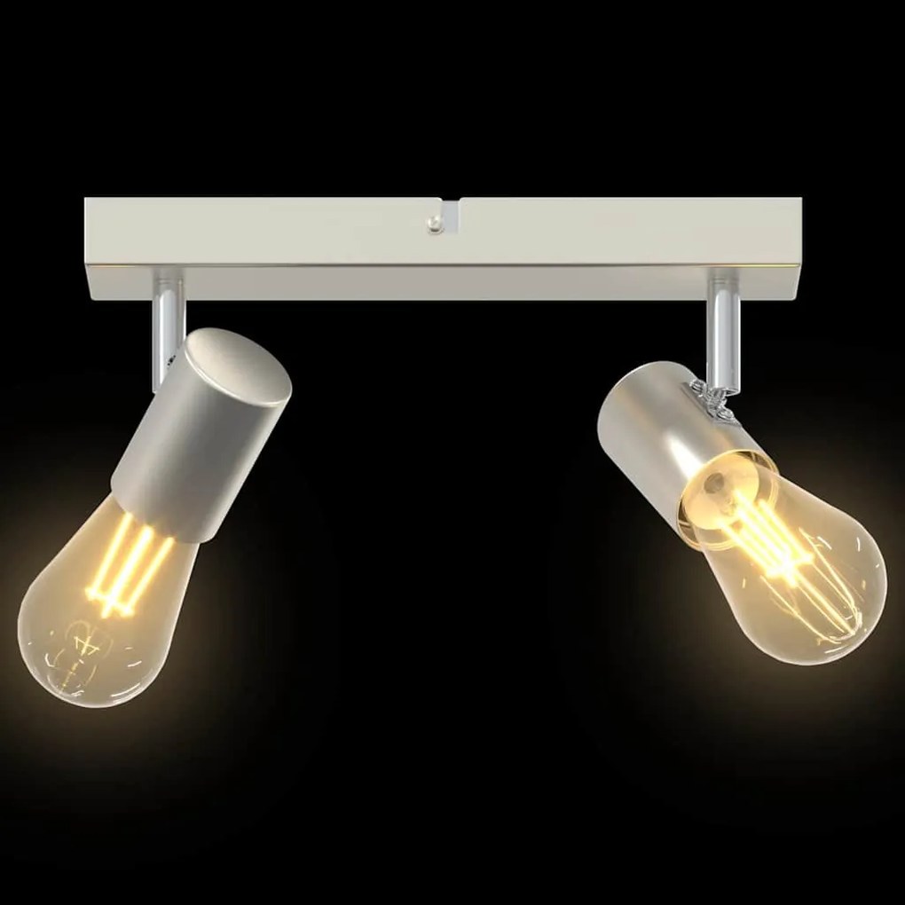 Spotlight de Teto Ajustável em Duas Direções Níquel Escovado E27