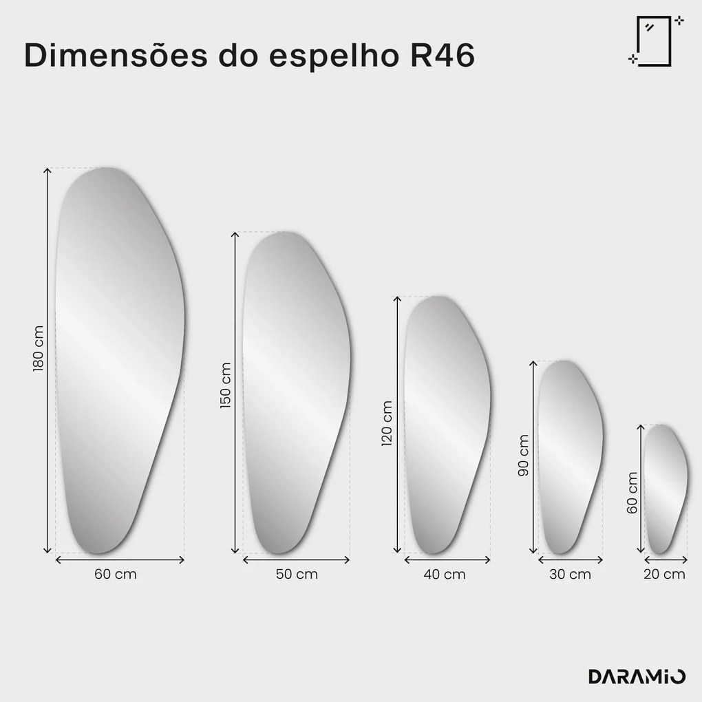 Espelho com acabamento dourado Pure R46