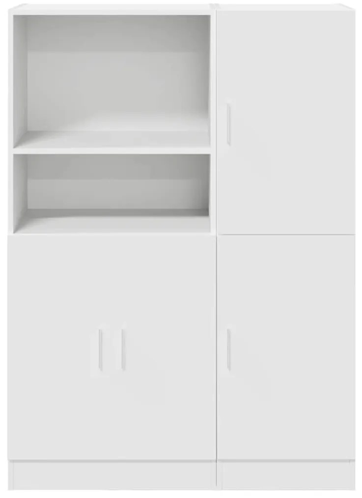 2 pcs armário de cozinha conjunto derivados de madeira branco