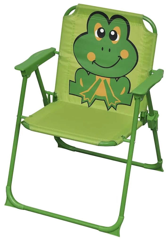 3 pcs conjunto bistrô de jardim infantil c/ guarda-sol verde
