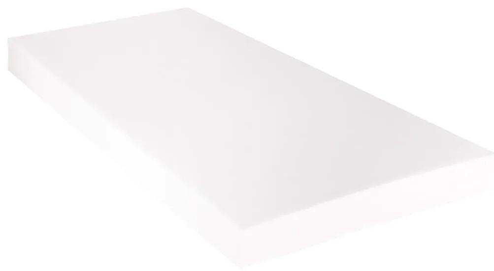 Cama com colchão 120x200cm couro artificial branco