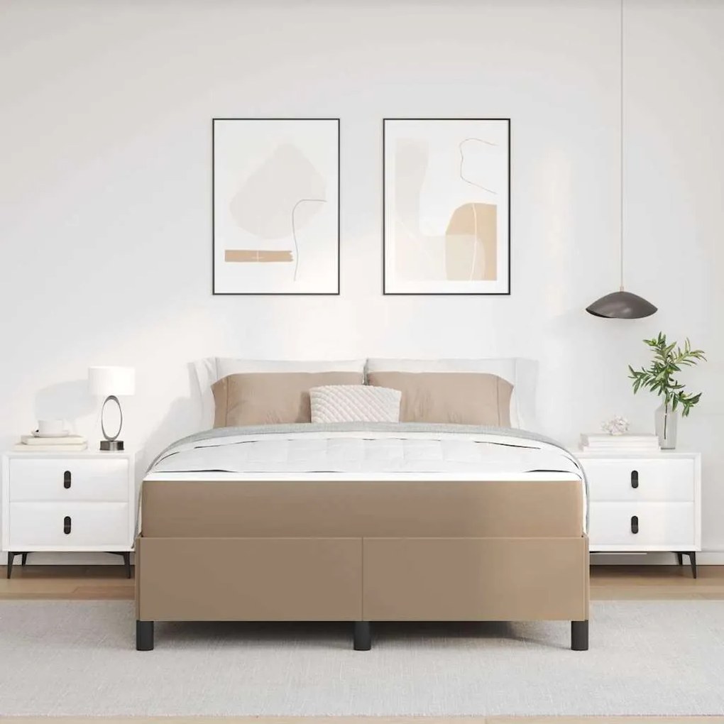 Estrutura de cama com colchão Cappuccino 140 x 190 cm