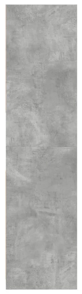 Roupeiro 80x50x200 cm derivados de madeira cinzento cimento