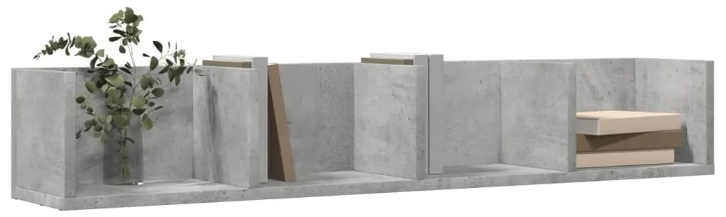 Armários parede 2 pcs 99x18x16,5cm deriv. madeira cinza cimento