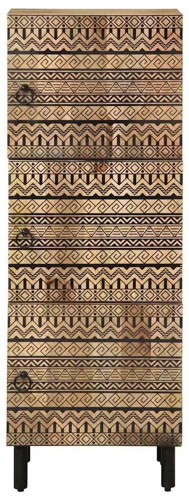 Armário alto 40x33,5x110 cm madeira de mangueira áspera maciça