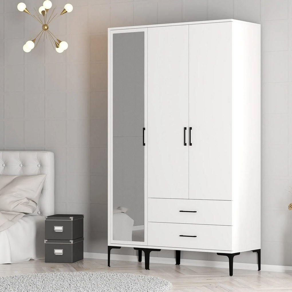 Roupeiro Kumsal RT – Branco – 120x47,5x201,4 cm