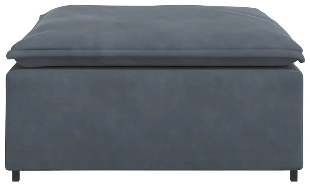 Módulo de pufe para sofá modular cinzento-escuro 100x100x48 cm
