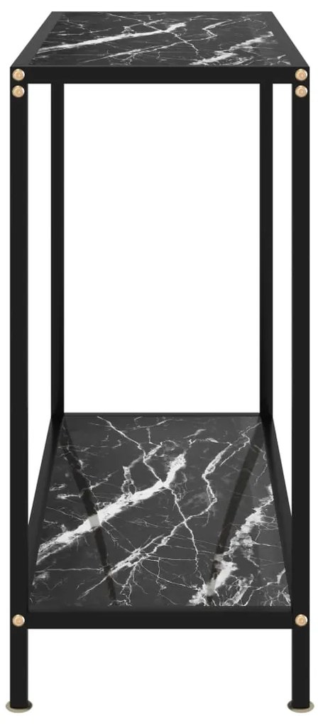 Mesa consola 80x35x75 cm vidro temperado preto