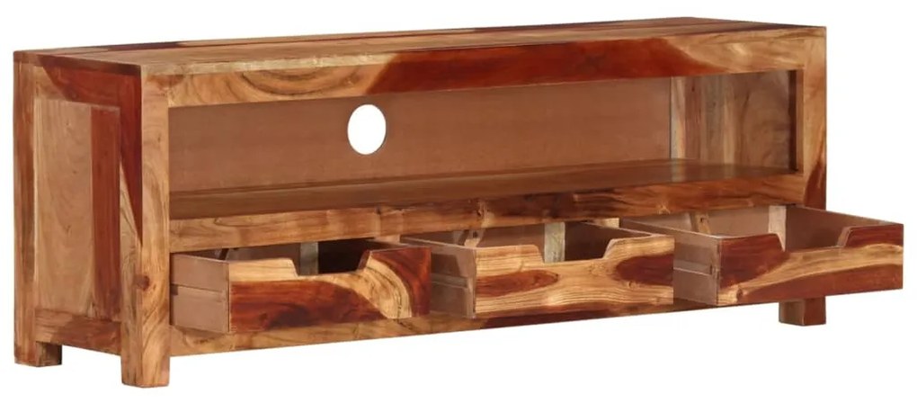Móvel de TV 110x30x40 cm madeira de acácia maciça