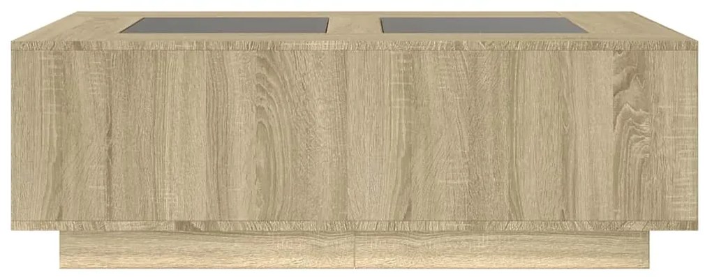 Mesa de centro luzes LED Infinity 116x69x40 cm carvalho sonoma