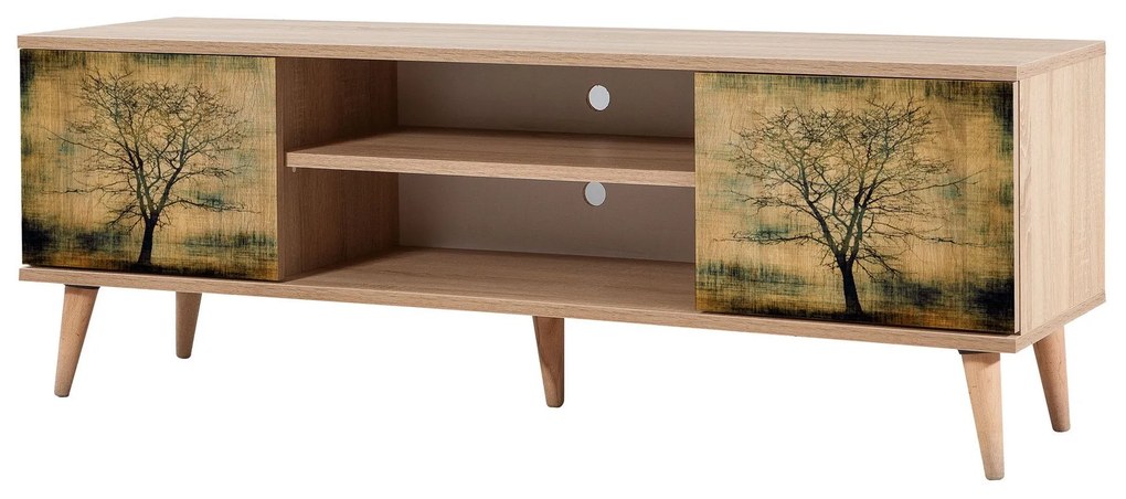 Móvel TV Truva – Carvalho Sonoma – 140 cm x 50 cm x 40 cm