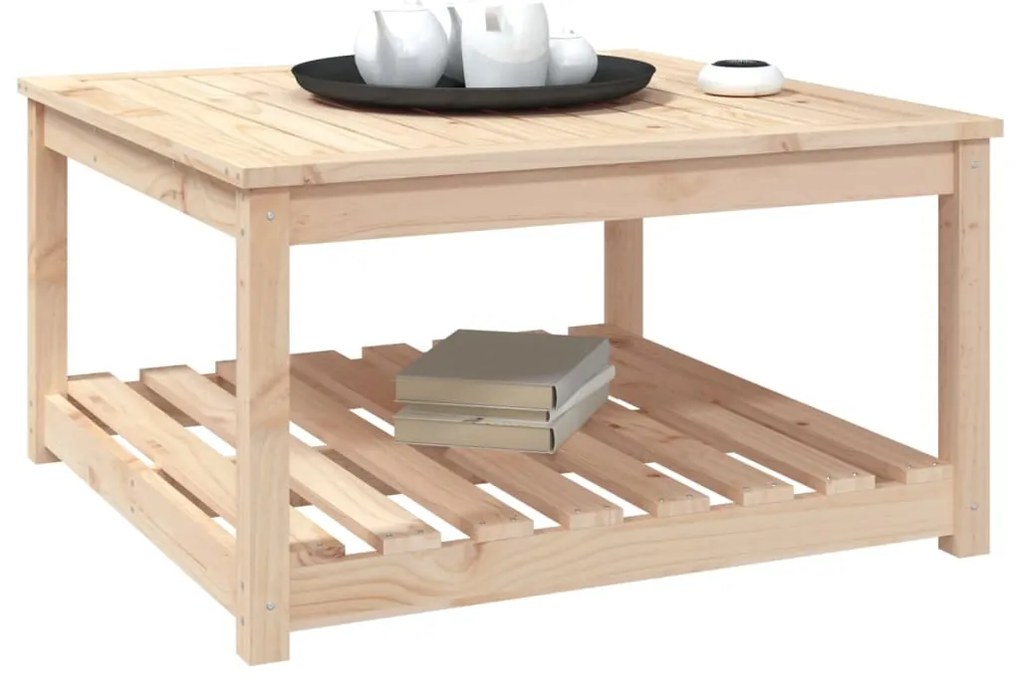 Mesa de jardim 82,5x82,5x45 cm madeira de pinho maciça