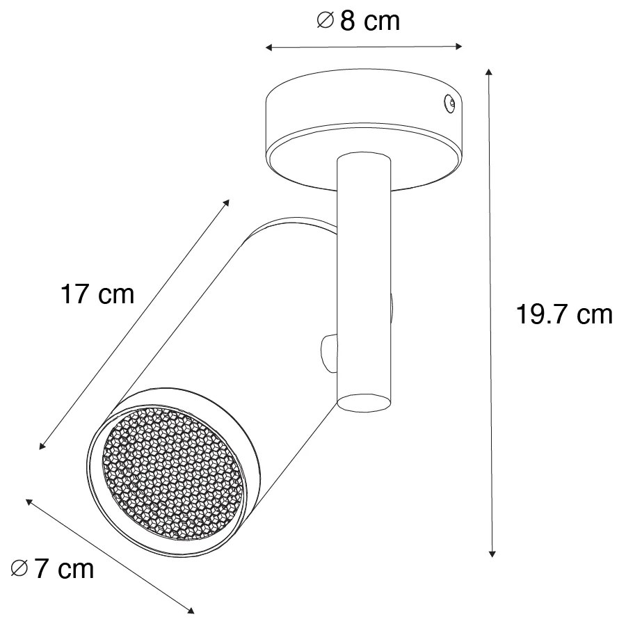 Foco de design ajustável dourado - Scopio Honey