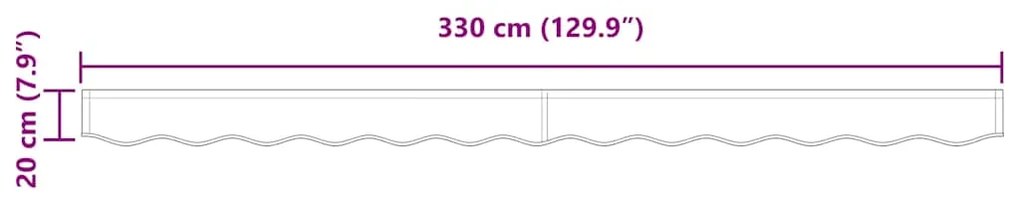 Valência de Toldos para Estrutura de 3,5 m Verde e Branco 3,3x0,2 m