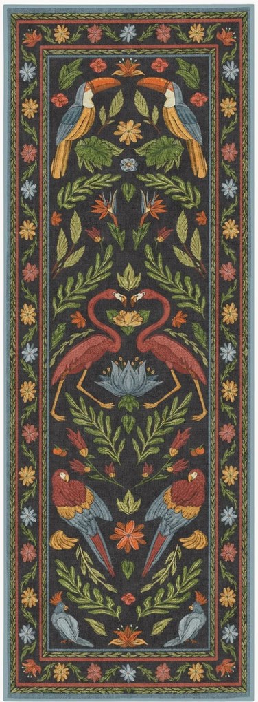 Passadeira lavável de pelo curto Birds One Feather By Iris Apfel