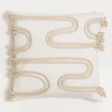 Almofada Quadrada 45x45 Cm Em Algodão Reni Crema Linho - Sklum