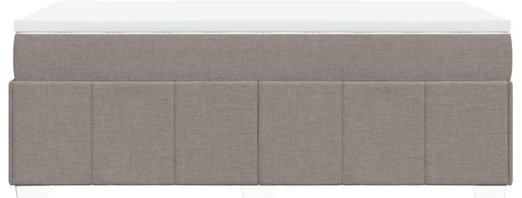 Cama com molas/colchão 80x200 cm tecido castanho-acinzentado