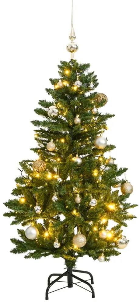 vidaXL Árvore Natal artificial articulada c/ 150 luzes LED+bolas 150cm