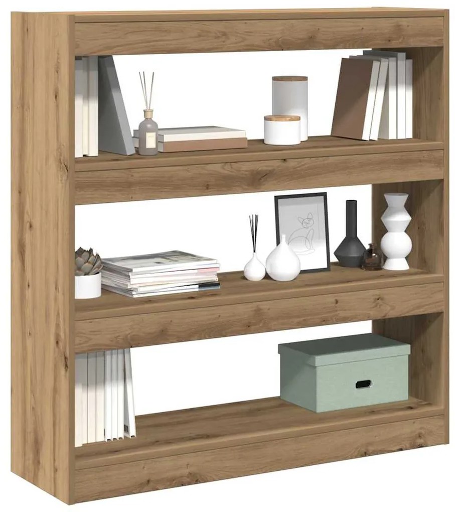 Cabide de Livros/Divisor de Ambientes em Carvalho Artesanal - 100x30x1