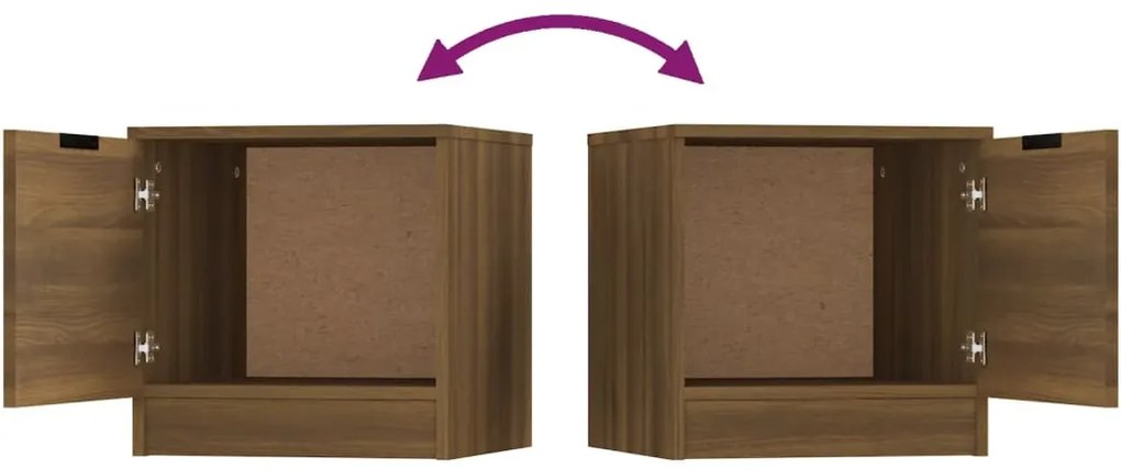 Mesas de cabeceira 2 pcs 40x39x40 cm cor carvalho castanho