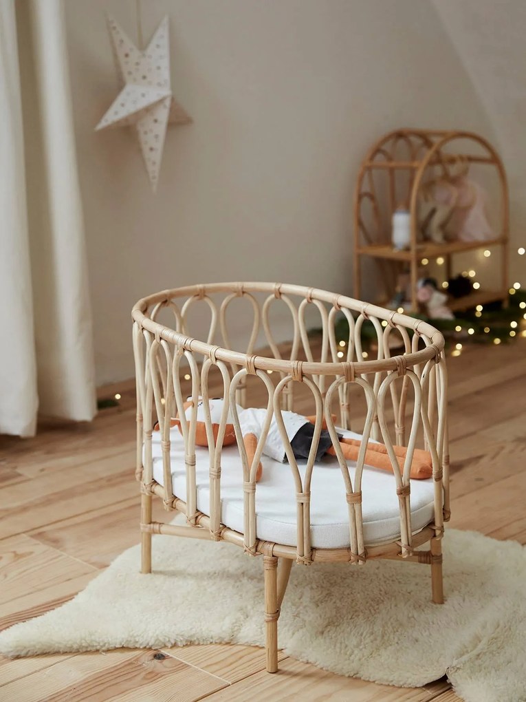 Agora -25% | Cama de boneca, em rattan bege