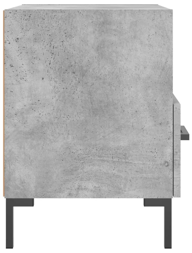 Mesas de cabeceira 2pcs derivados de madeira cinza cimento