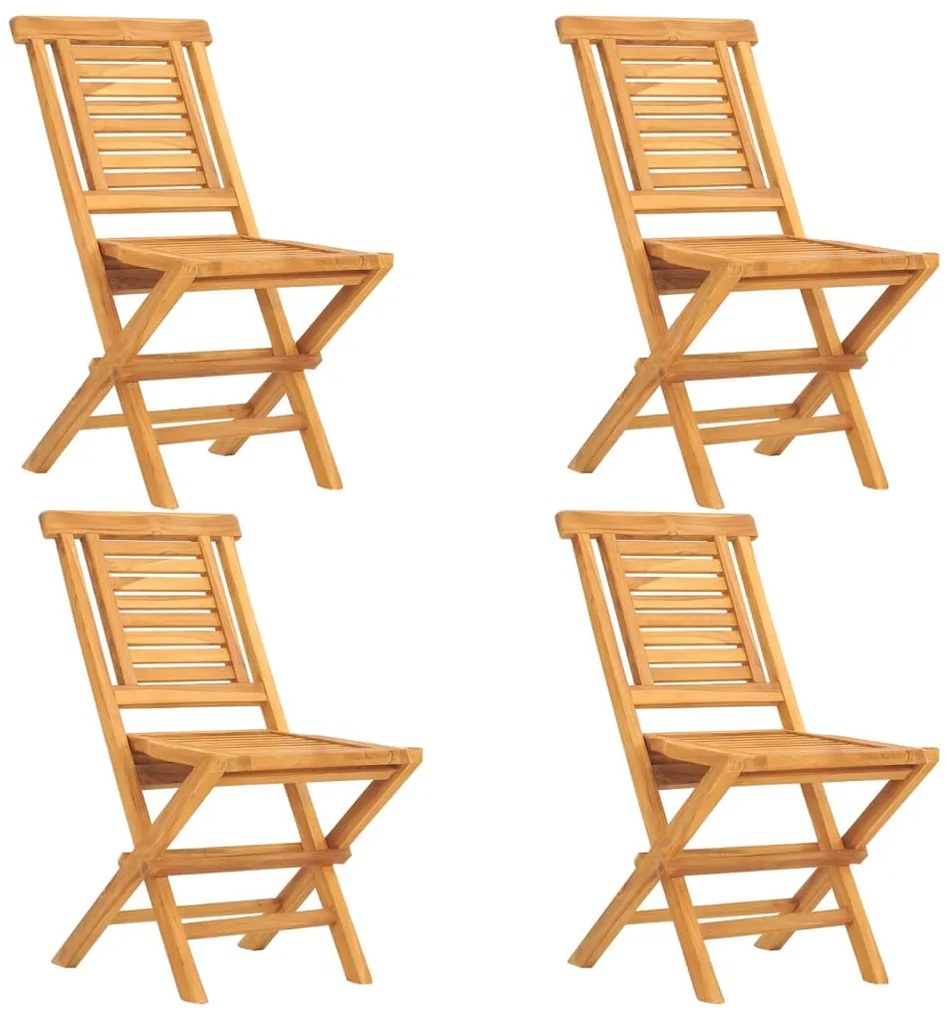 5 pcs conjunto de jantar p/ jardim madeira de teca maciça