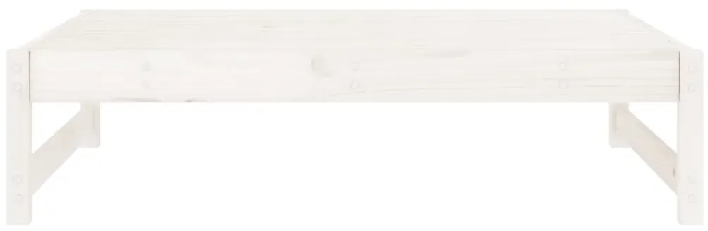 Apoio de pés para jardim 120x80 cm pinho maciço branco