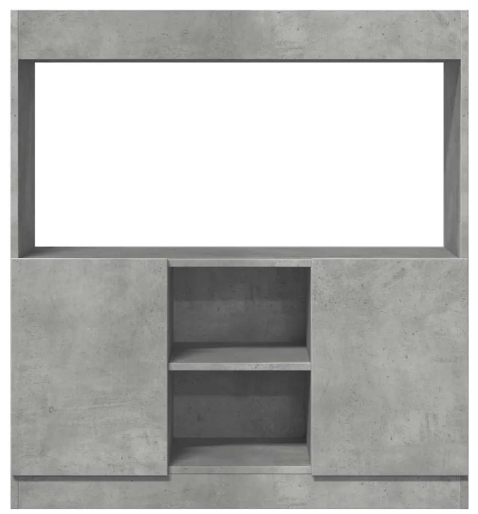 Armário alto 92x33x100 cm derivados de madeira cinzento cimento