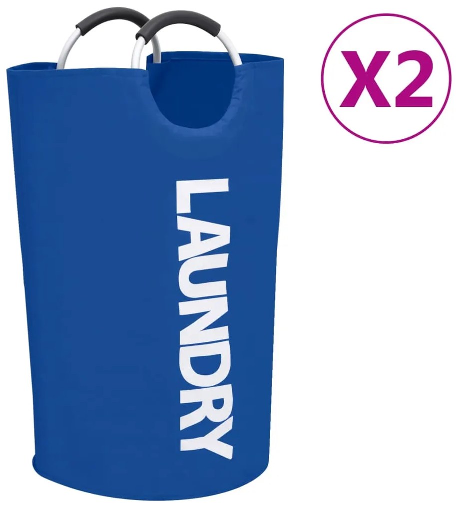 vidaXL Separador de roupa suja 2 pcs azul