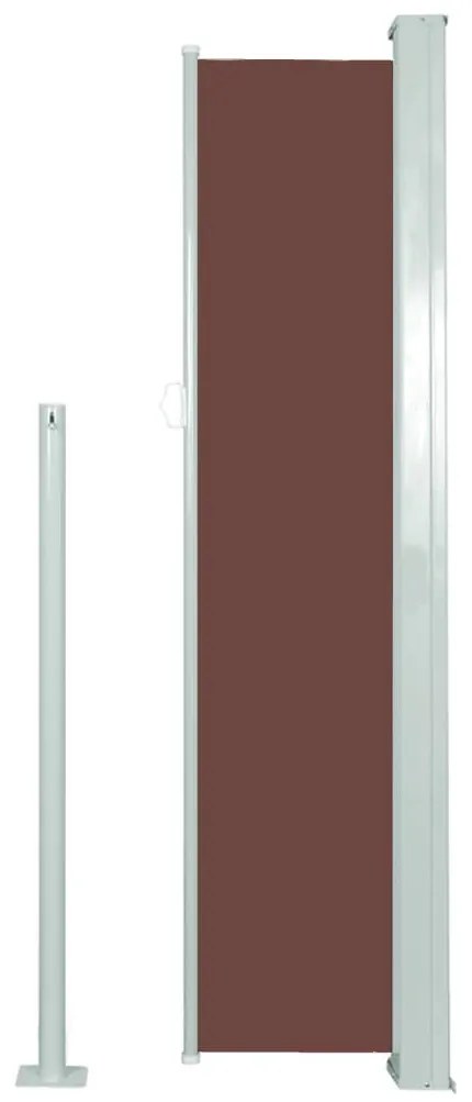 Toldo lateral retrátil 140x300 cm castanho