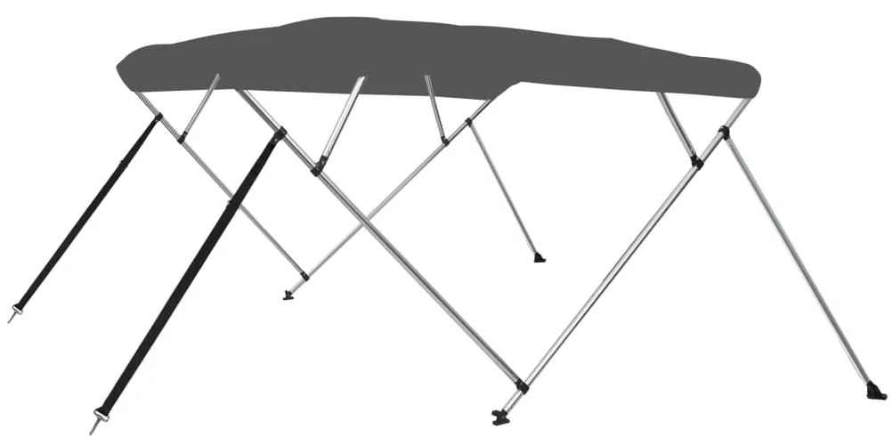 vidaXL Toldo em 4 arcos Bimini 243x180x137 cm antracite