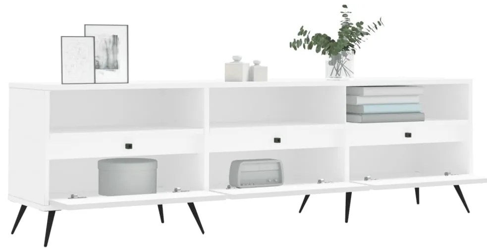 Móvel de TV 150x30x44,5 cm derivados de madeira branco