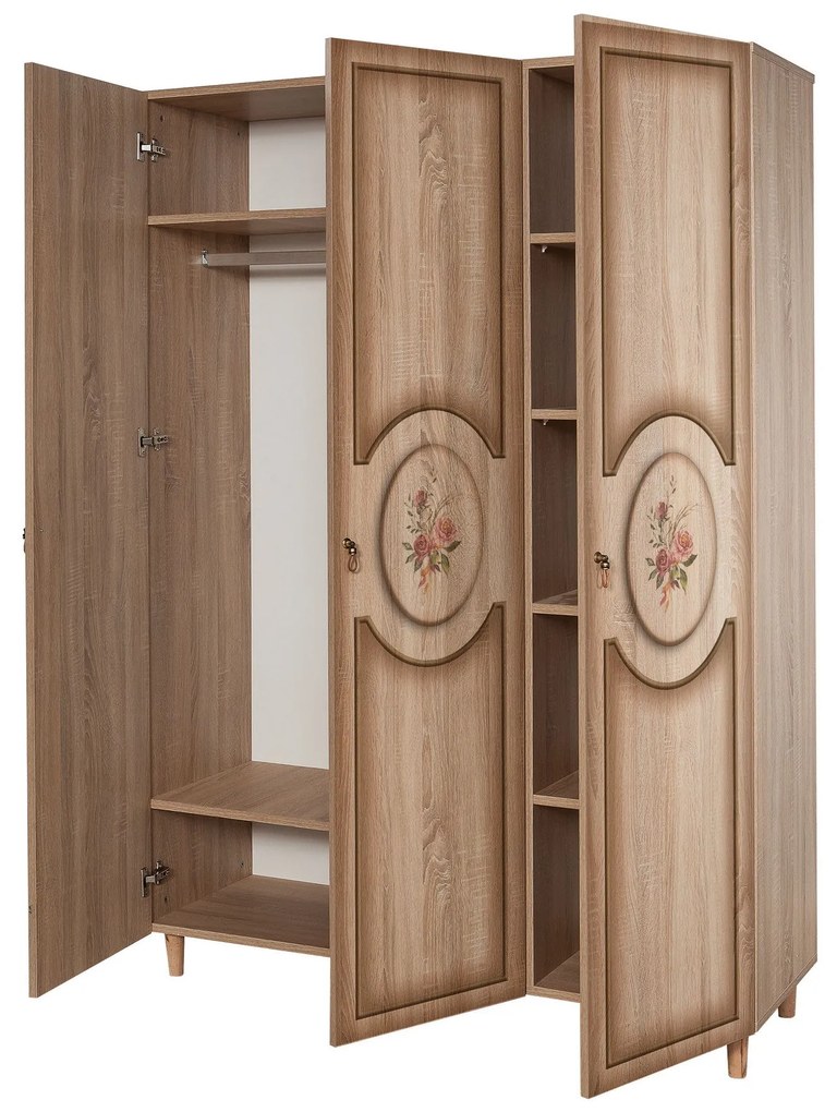 Guarda-Roupa Mode – Carvalho Sonoma – 135x192x52 cm