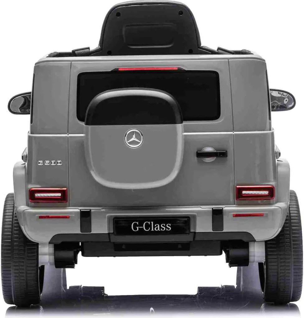 Carro elétrico Crianças 3 a 7 anos Mercedes-Benz 12V G580 Bateria Lìtio, controlo Remoto cinzento