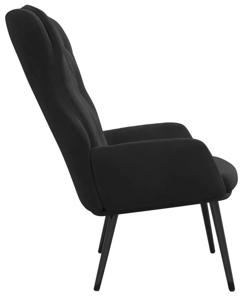 Cadeira de descanso veludo preto