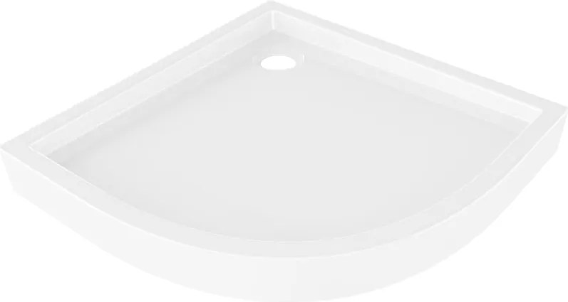 Mexen Flow+ base de duche semicircular 80 x 80 cm, branco brilhante - 46Q108080H