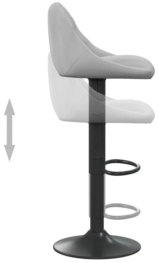 Bancos de bar 2 pcs veludo cinzento-claro
