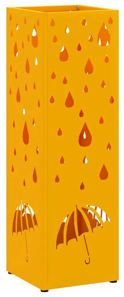 Suporte para Guarda-Chuva Amarelo mostarda Metal Compacto