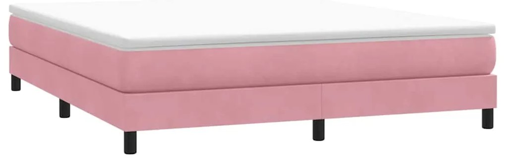vidaXL Cama sem molas/colchão 180x210 cm veludo Rosa