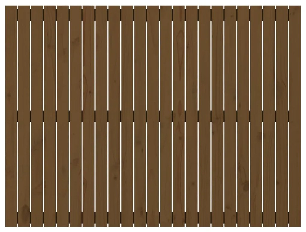 Cabeceira de parede 146,5x3x110 cm pinho maciço castanho-mel