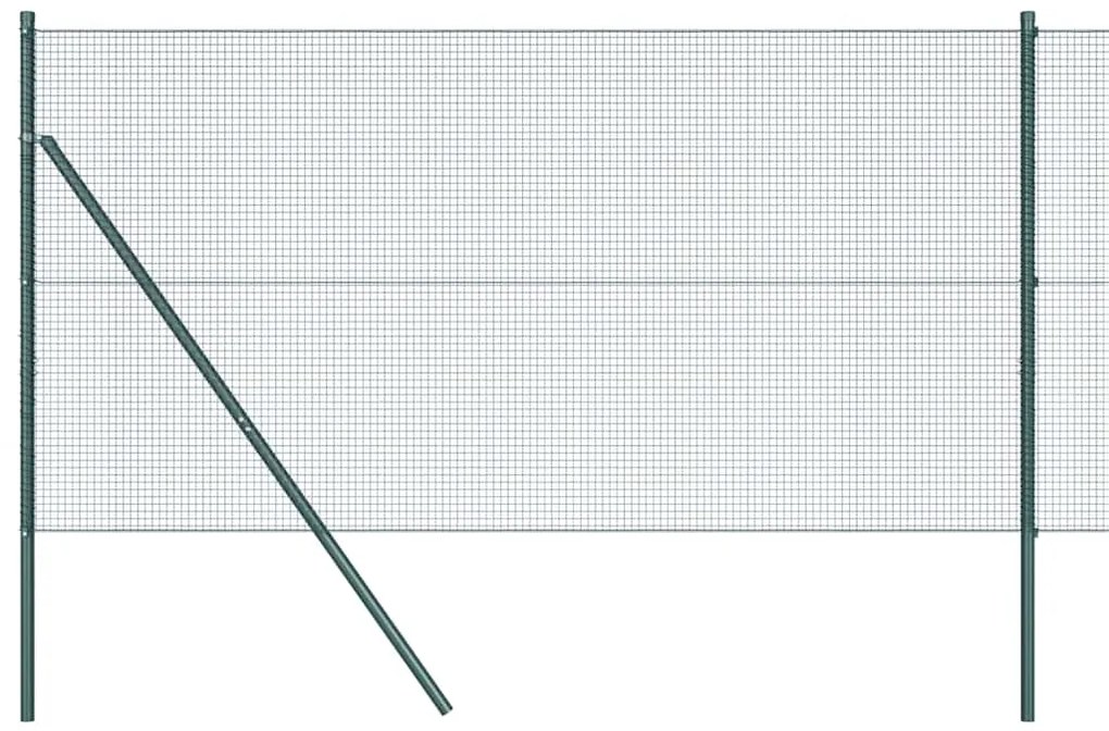 Cerca de Arame Soldado com 13 Postes Verde 1,2x25 m Aço