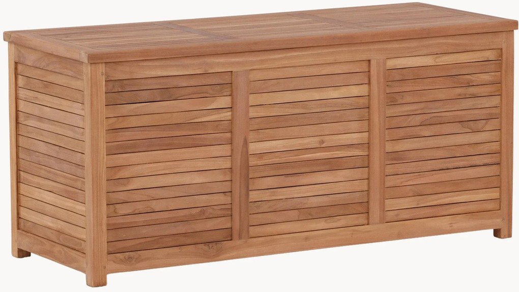 Banco de jardim em madeira de teca com arrumação Trento