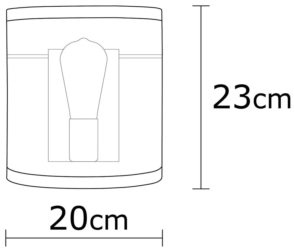 Aplique de Parede Amasra – Preto – 20 cm