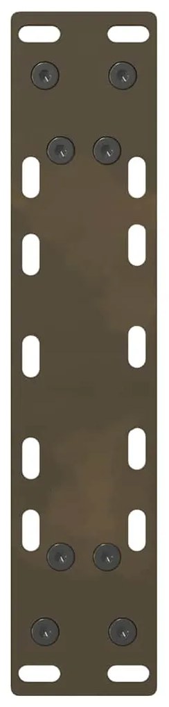 Pés de mesa de console em aço natural, 2 peças, 28x(72-73) cm, aço